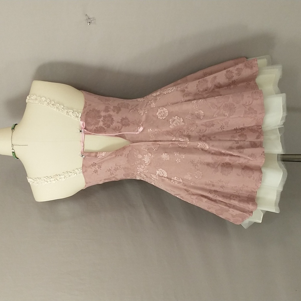 Vintage Flirty Party Dress Mini Fit & Flare 80s 90s Sexy Feminine SeeMeasurement - Picture 5 of 10